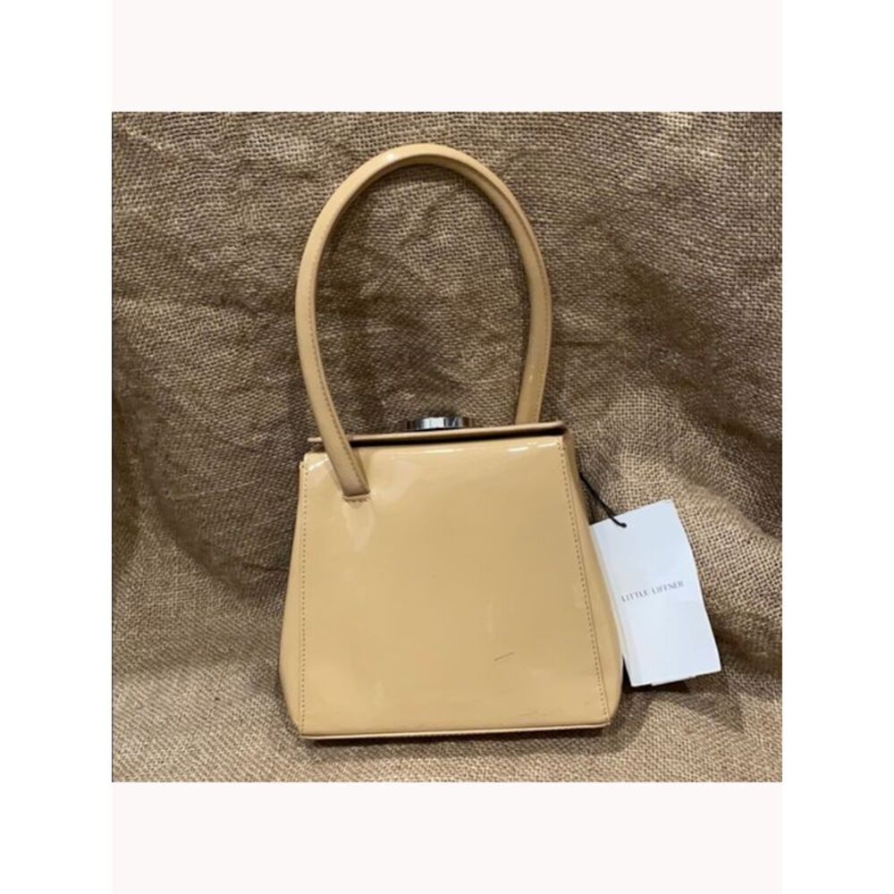 Little Liffner Women's Beige Leather Single Strap Handbag Purse